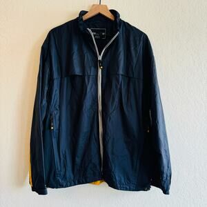 North Bay | navy blue and yellow windbreaker jacket